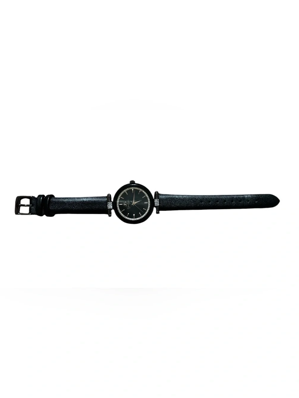 Jessica Simpson Black Crystal Accent Women's Watch